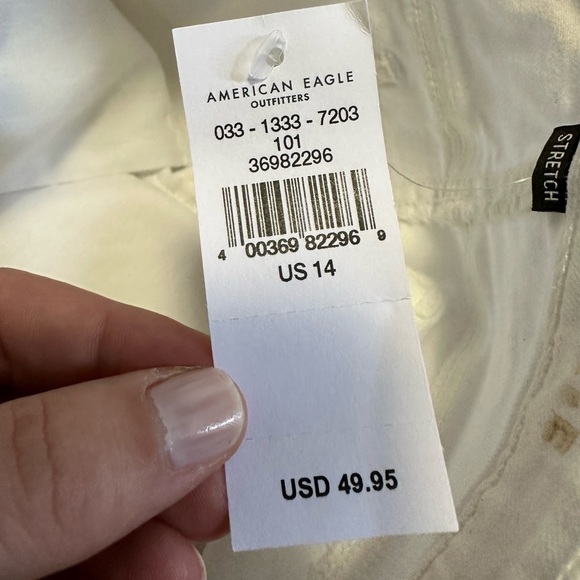 American Eagle White Shorts Stretch - Picture 7 of 8